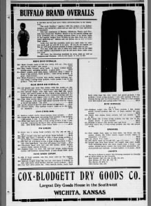 Buffalo brand overalls catalog Everett denim 1907