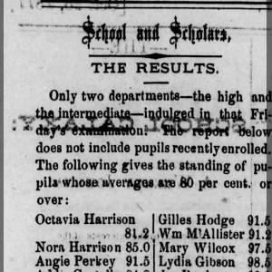 School and Scholars, The School Galaxy, 10/5/1877, Marion, KS
