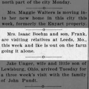 Mrs. Isaac Borhm - Social news - 1908