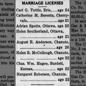 Marriage of Magee / Roberson