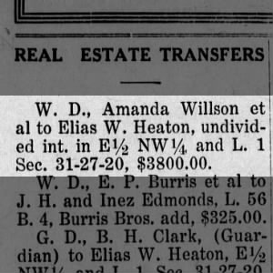 Amanda Wilson Land Transfer