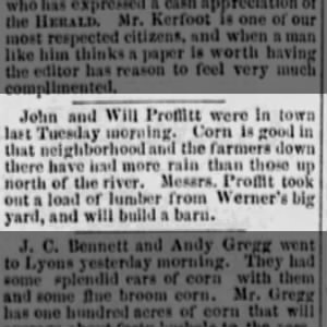 Proffitt, John and Will - 1888