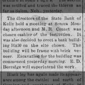 Kelly Bank, new building size
The Reporter, 04 Sep 1902