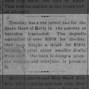 Kelly Bank-Red Letter Day
The Reporter, 18 Dec 1902