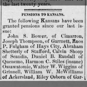 1888.05.31 - J. T. Spillman, Pensions to Kansans