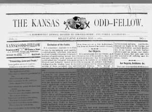 The Kansas Odd-Fellow
Vol. 1 No. 1