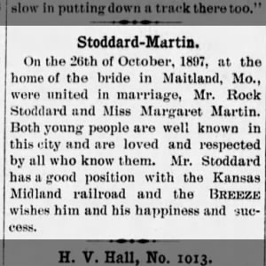 Marriage of Stoddard / Martin