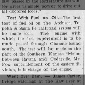 Oil for fuel on ATSF