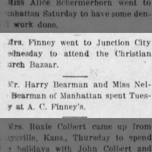 Harry and Nellie Bearman visit with CA Finney