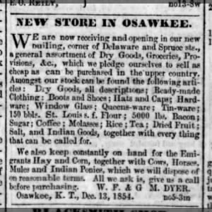 Dyer's new Osawkee store