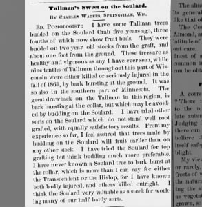 1871-5-1 Soulard crab praised as hardy stem builder for Tallman Sweet