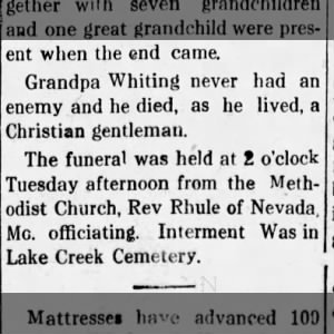 Sidney Leonard Whiting Obituary Pt 3
