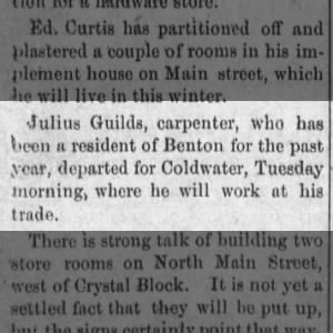 Julius Guilds Carpenter in Benton, Kansas