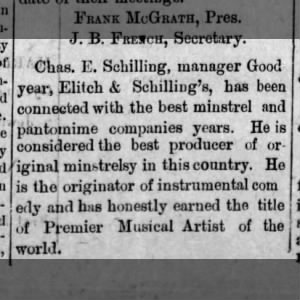 Charles Schilling and minstrel