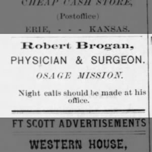 Dr. Robert Brogan, Osage Mission