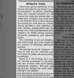 Stewart's Southern Kansas Guide Independence, KS  01 Oct 1884, Wed Page 4