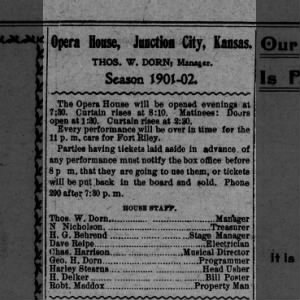 1899 09Sep08 Fri p4_Thomas W Dorn Opera House Geo H Dorn Programmer The Play -Goer