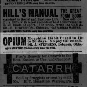 Opium As cure for morphine addiction