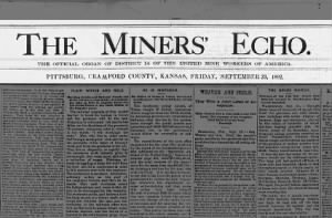 The Miners' Echo 1892