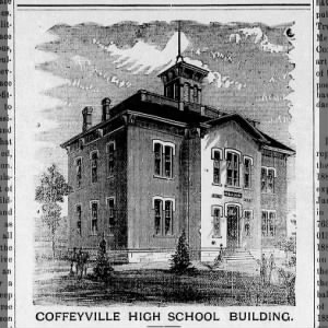 Illustration of Coffeyville High School 1887