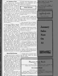 Dunbar School article 01/21/1921