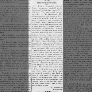 24 Nov 1887 'The Church Builder and Western Evangelist' Sunday School Convention
