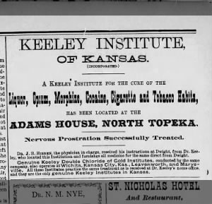 Ad for Keeley Institute of Kansas