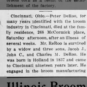 Obituary for Peter DeRoo