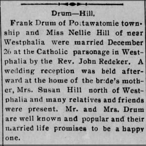 Marriage of Drum / Hill