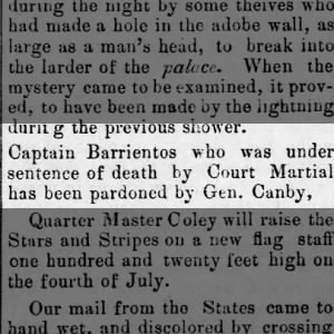 Capt Barrientos pardoned