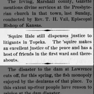 M.M. "Squire" Hale was justice of peace