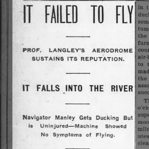 Langley Manley Oct 9 1903