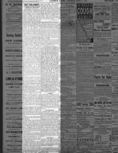 "A Glimpse of the Border Twenty-Five Years Ago," Kansas Daily Tribune, April 2, 1881, 1