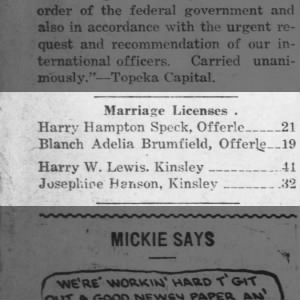 Marriage of Speck / Brumfield