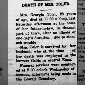 Obituary for Georgia Toler