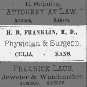 Dr. H.B. Franklin ad
